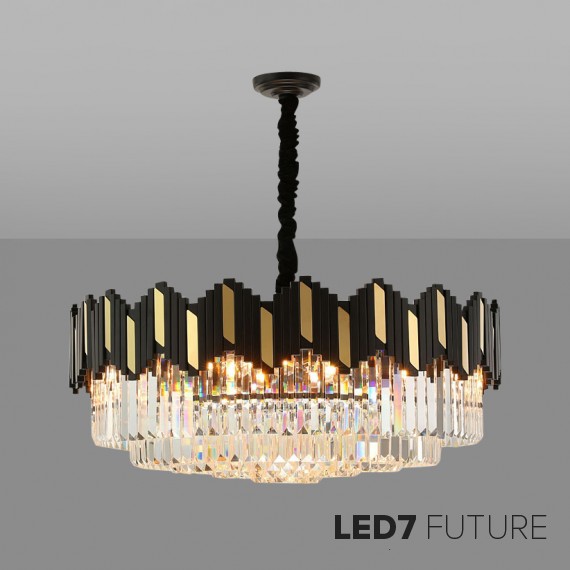 Ritz - ZigZag Black Odeon Chandelier